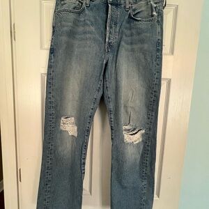 Edwin Straight Leg Distressed Jeans “Tash”